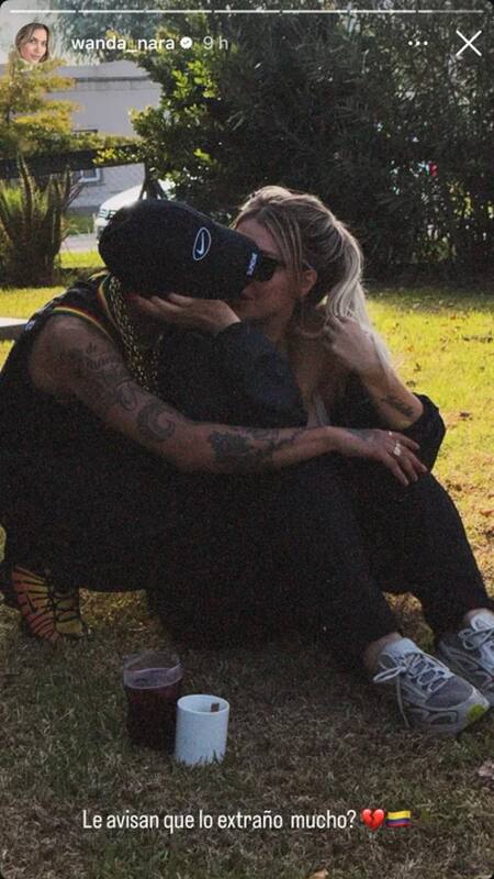El posteo de Wanda a L-Gante. Foto: Instagram.