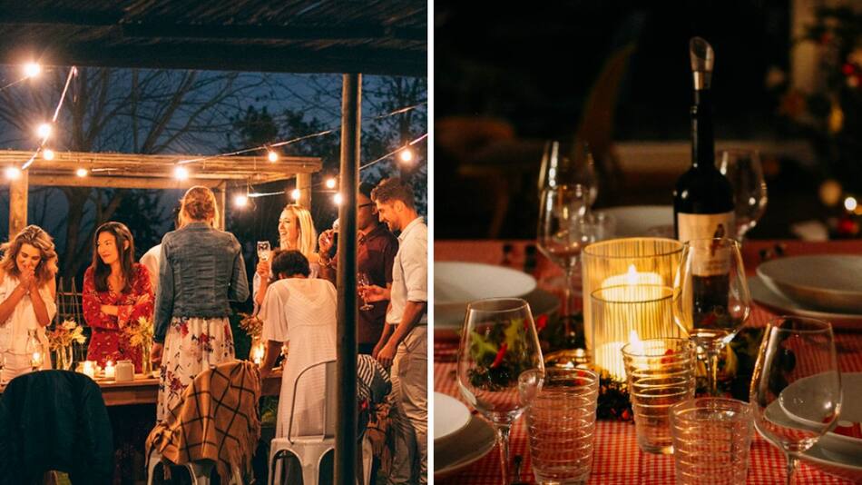 Mesa navideña afuera y adentro de la casa. Foto: NA-Unsplash.