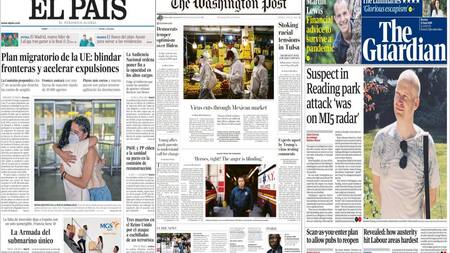 Tapas de diarios del mundo, lunes 22 de junio de 2020