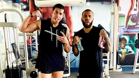 Dani Alves y su amigo Bruno Brasil. Foto: Instagram @brunobrasilofic