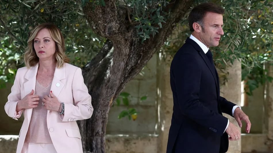 Emmanuel Macron y Giorgia Meloni
