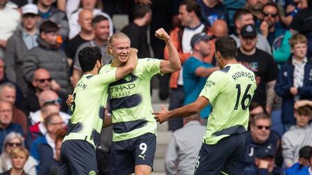 Manchester City goleó al Everton. Foto: EFE.