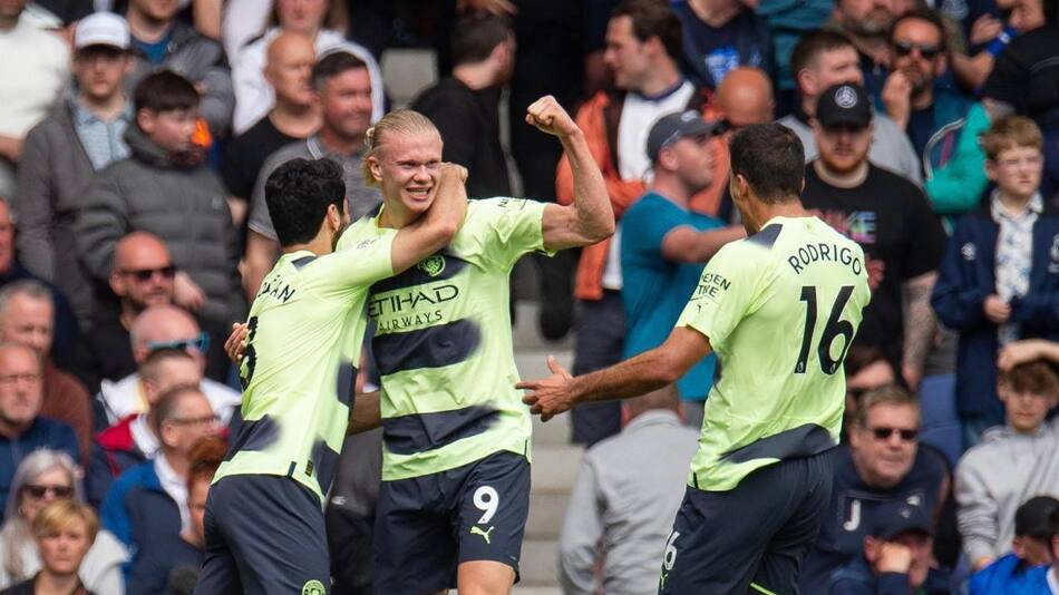 Manchester City goleó al Everton. Foto: EFE.