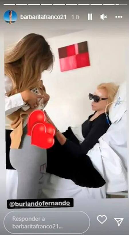 Barby visitando a su suegra. Foto: Instagram/barbaritafranco21