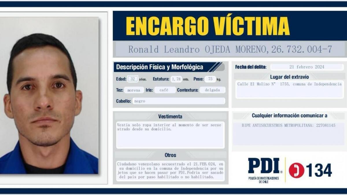 Ronald Ojeda Moreno, el militar venezolano secuestrado