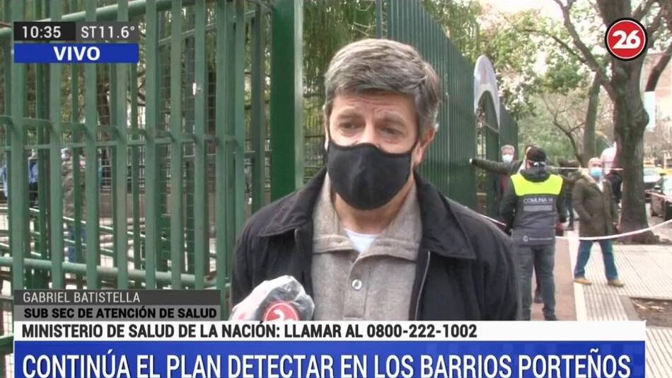 Gabriel Batistela, Subsecretario de atención de Salud por plan DETECTAR