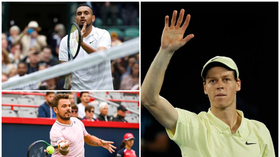 Stanislas Wawrika y Nick Kyrgios por el caso Jannik Sinner. Fotos: REUTERS.