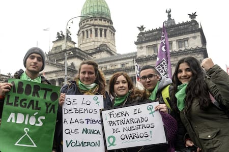 Aborto Legal, marcha a favor frente al Congreso, NA