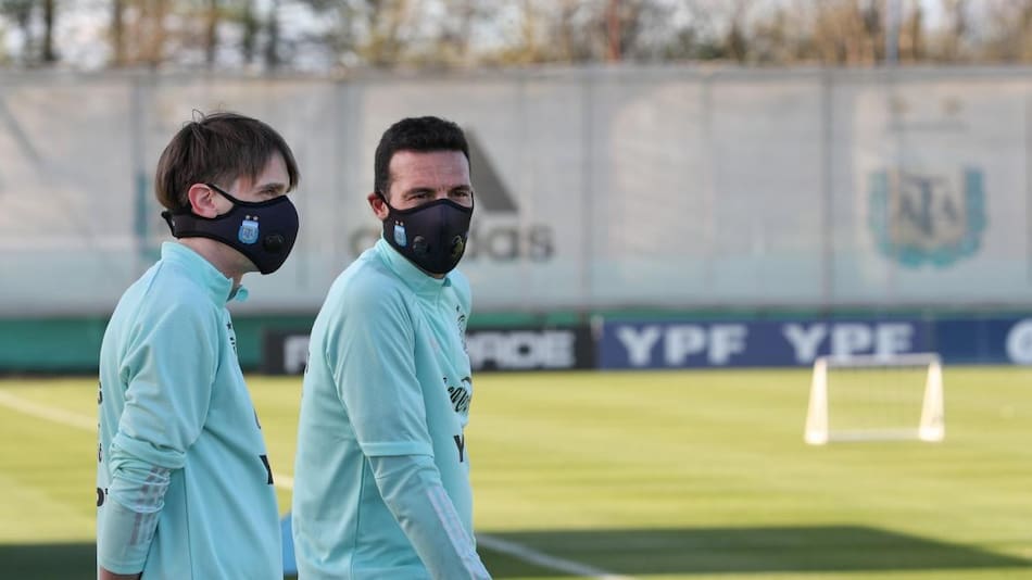 Entrenamiento de la Selección Argentina, Lionel Scaloni, NA