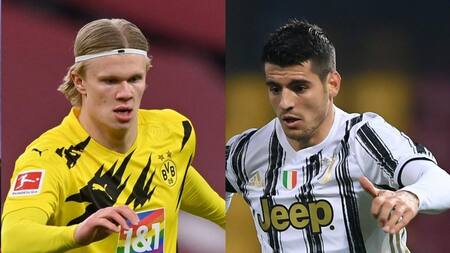 Erling Haaland y Álvaro Morata