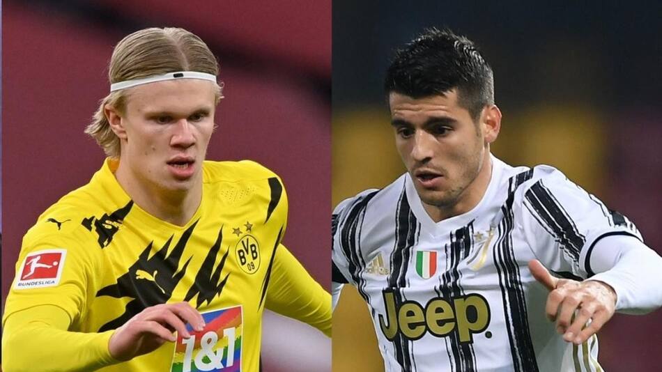 Erling Haaland y Álvaro Morata