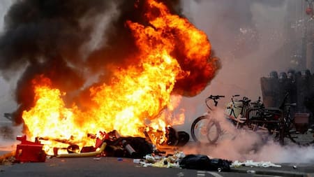Incidentes en París. Foto: NA