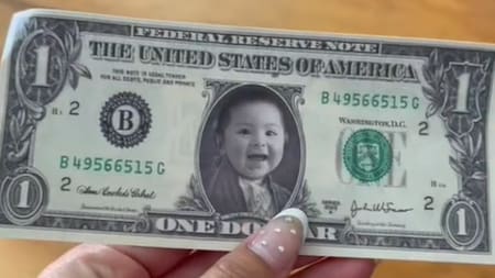 Los billetes falsos. Foto: TikTok @zyanya_torres02