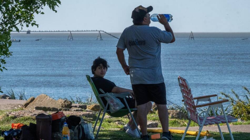 Calor en la Ciudad de Buenos Aires. Foto: Télam.