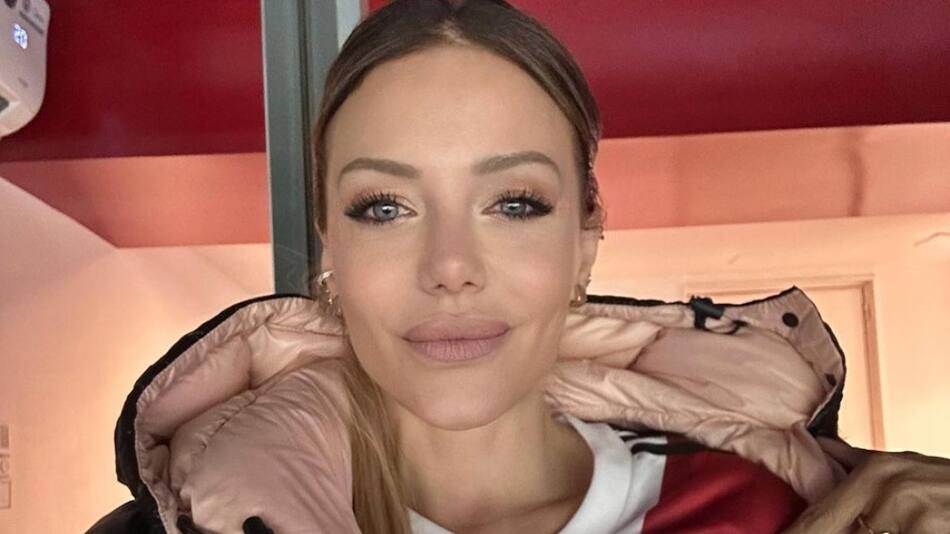 Evangelina Anderson en el estadio Más Monumental. Foto: Instagram.