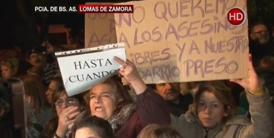 Marcha en Lomas de Zamora - crimen del nene de tres años