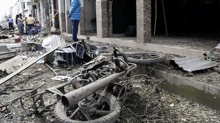 Atentado en Cali, Colombia. Foto: EFE.