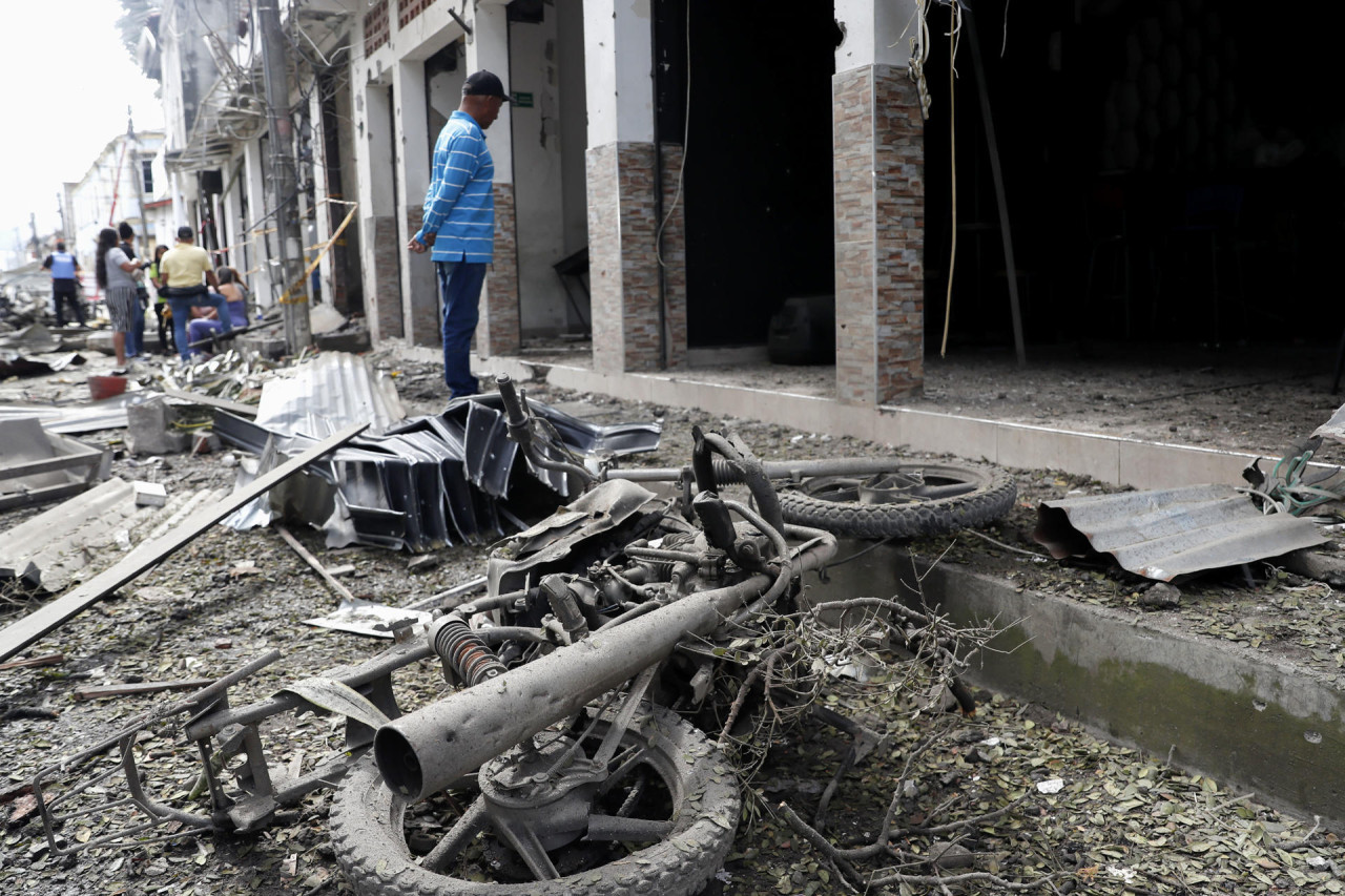 Atentado en Cali, Colombia. Foto: EFE.