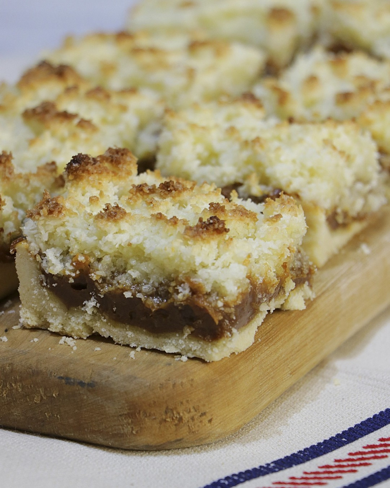 Cuadrado de coco y dulce. Foto: Instagram @jimemonteverde