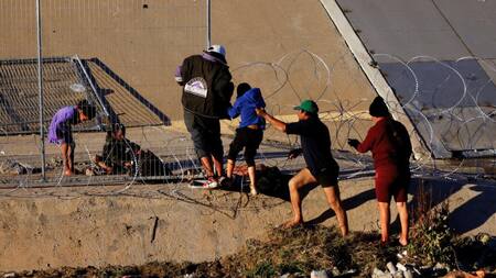 Migración ilegal en Texas. Foto: Reuters
