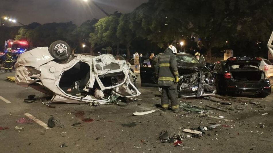 Trágico choque frente al Hipódromo de Palermo