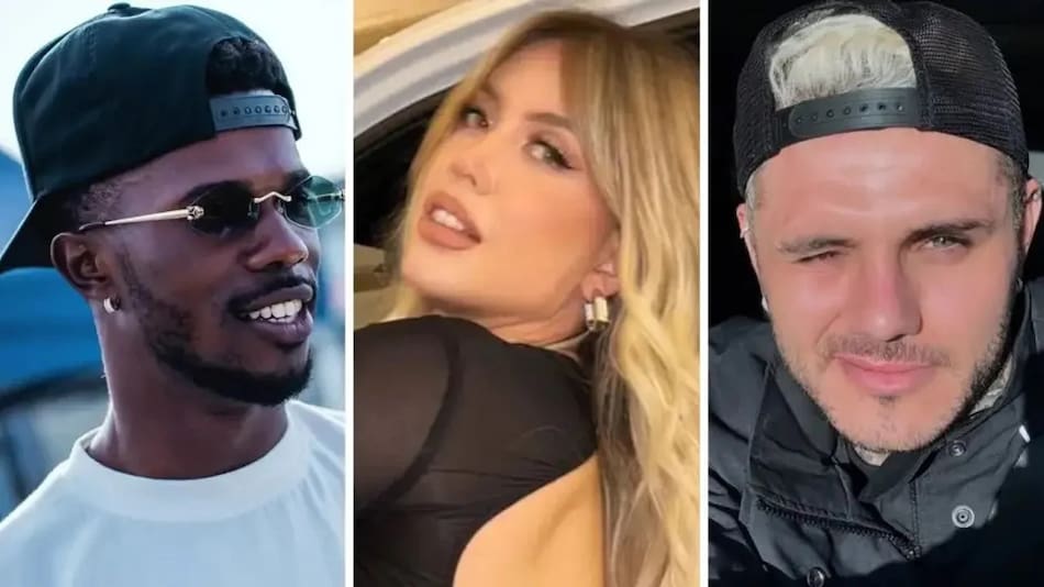 Keita Baldé, Wanda Nara y Mauro Icardi. Foto: NA