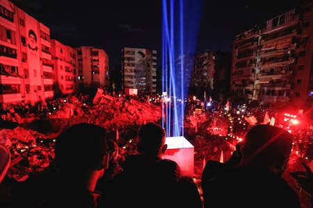 Miles de personas homenajearon a Hasán Nasrallah en el Líbano. Foto: Reuters