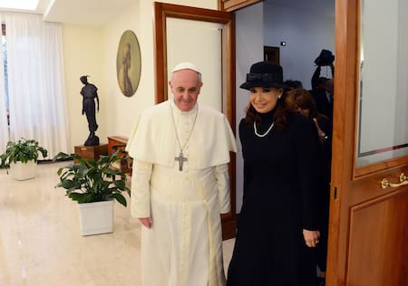 Papa Francisco y Cristina Kirchner. Foto: NA.