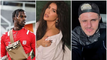 Keita Baldé, Wanda Nara y Mauro Icardi. Foto: Instagram.