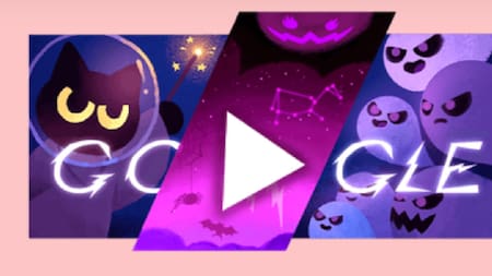 Doodle de Google por Halloween. Foto: captura Google.