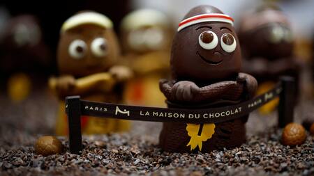 Huevos de Pascua con temática de los Juegos Olímpicos. 'La Maison du Chocolat' Nicolas Cloiseau. Reuters