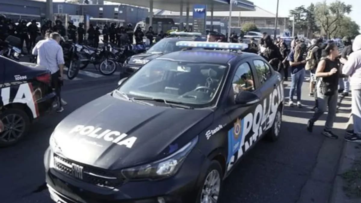 Protesta de policías en Rosario