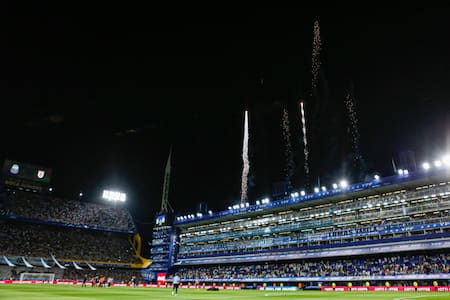 Selección argentina en La Bombonera. Foto: EFE.
