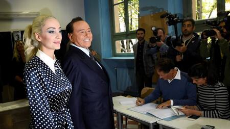 Elecciones en Italia, voto de Silvio Berlusconi, foto Reuters