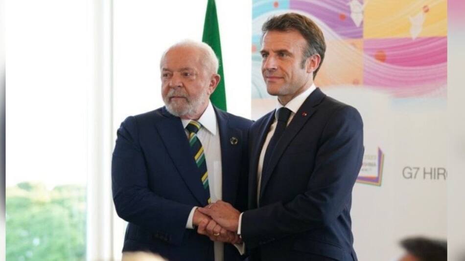 Lula da Silva y Macron. Foto: Reuters
