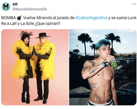 El jurado de La Voz Argentina. Foto: X.