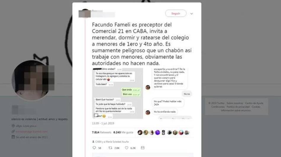 Apartaron a preceptor de colegio por denuncia de acoso sexual contra alumnas