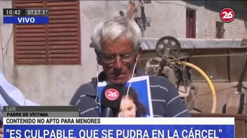 Luis Ezeiza, padre de Guadalupe asesinada por su primo