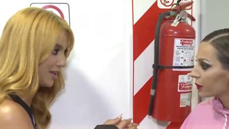 Tenso cruce entre Flor Vigna y Noelia Marzol. Foto: Captura de pantalla.