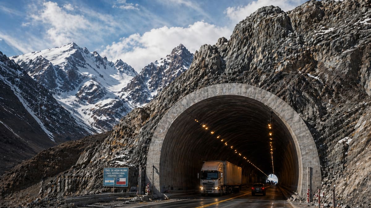 El cruce fronterizo más alto de Sudamérica está en Argentina: conecta con Chile y busca perforar la Cordillera de los Andes con una megaobra