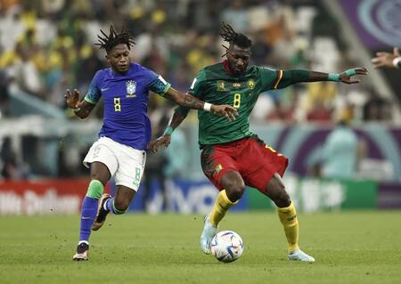 Entretiempo Camerún-Brasil; Qatar 2022. Foto: Reuters.