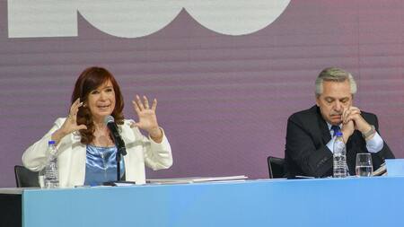 Cristina Kirchner y Alberto Fernández. Foto: NA.