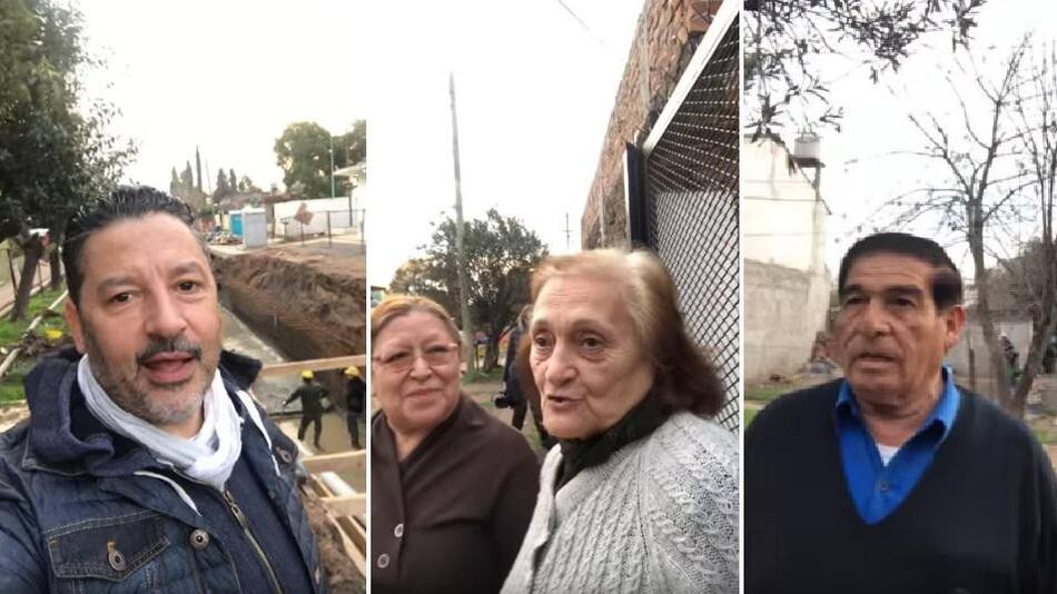 Intendente Gustavo Menéndez con los vecinos de Merlo