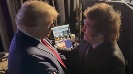 El encuentro entre Trump y Milei (imagen de archivo). Foto: Captura de video.