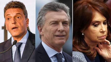 Massa, Macri y Cristina