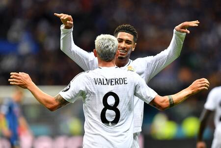 Festejo del Real Madrid ante el Atalanta por la Supercopa de Europa. Foto: REUTERS.