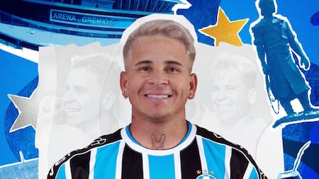 Yeferson Soteldo en Gremio. Foto: @Gremio.