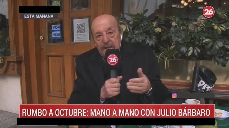 Julio Bárbaro en Canal 26, análisis político