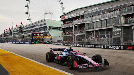 Franco Colapinto en el Gran Premio de Singapur.