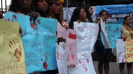 Protesta de Indígenas. Foto: captura EFE.